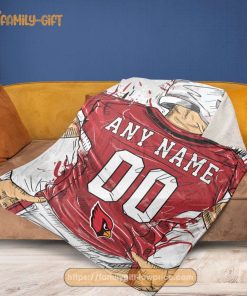 Cute Blanket Arizona Cardinals Blanket - Personalized Blankets with Names - Custom NFL Jersey 2