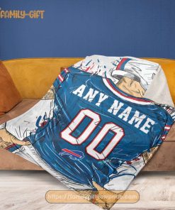 Custom Buffalo Bills Blanket – Personalized NFL Jersey Blanket with Name & Number 2