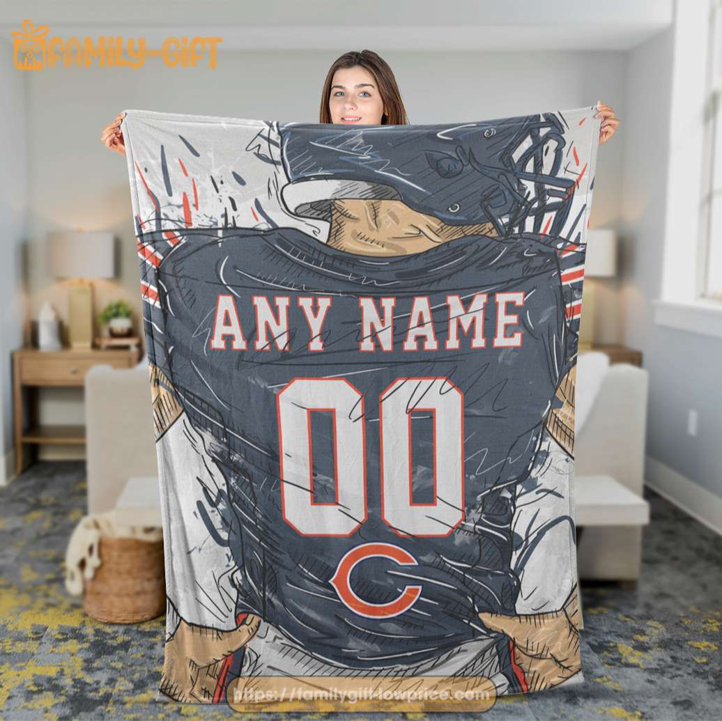 Las Vegas Raiders Jersey - Personalized NFL Blanket with Custom