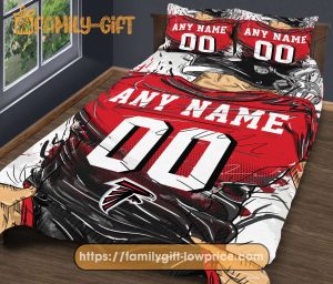 Atlanta Falcons NFL Bedding Set – Custom Jersey with Name and Number