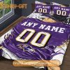 Baltimore Ravens Jersey NFL Bedding Sets, Baltimore Ravens Custom Jersey, Cute Bed Sets Custom Name Number