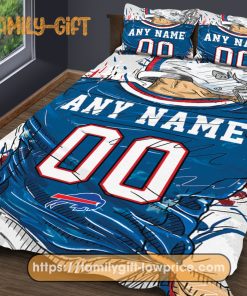 Personalised Football Gift Cute Bed Sets Buffalo Bills Jersey NFL Football Bedding Set for Fan