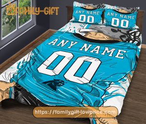 Carolina Panthers NFL Bedding Set – Custom Jersey with Name and Number