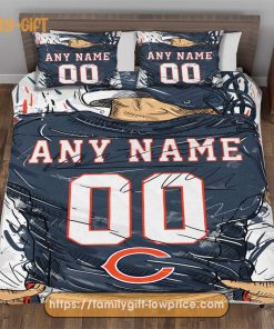 Custom Football Cute Bed Sets Chicago Bears Jersey NFL Bedding Set for Boy Girl 1