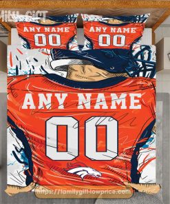 Denver Broncos NFL Bedding Set – Custom Jersey with Name and Number 2