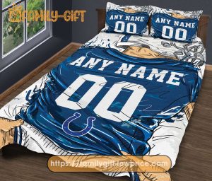 Indianapolis Colts NFL Bedding Set – Custom Jersey with Name and Number