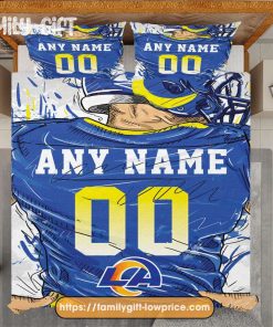 Los Angeles Rams NFL Bedding Set – Custom Jersey with Name and Number 2