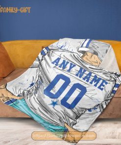 Custom Dallas Cowboys Blanket – Personalized NFL Jersey Blanket with Name & Number 2