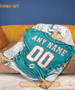 Cute Blanket Miami Dolphins Jersey NFL Blanket - Personalized Blankets with  Names - Custom NFL Jersey - Gifts From The Heart At Prices You'll Love