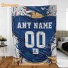 Cute Blanket New York Giants Blanket – Personalized Blankets with Names – Custom NFL Jersey