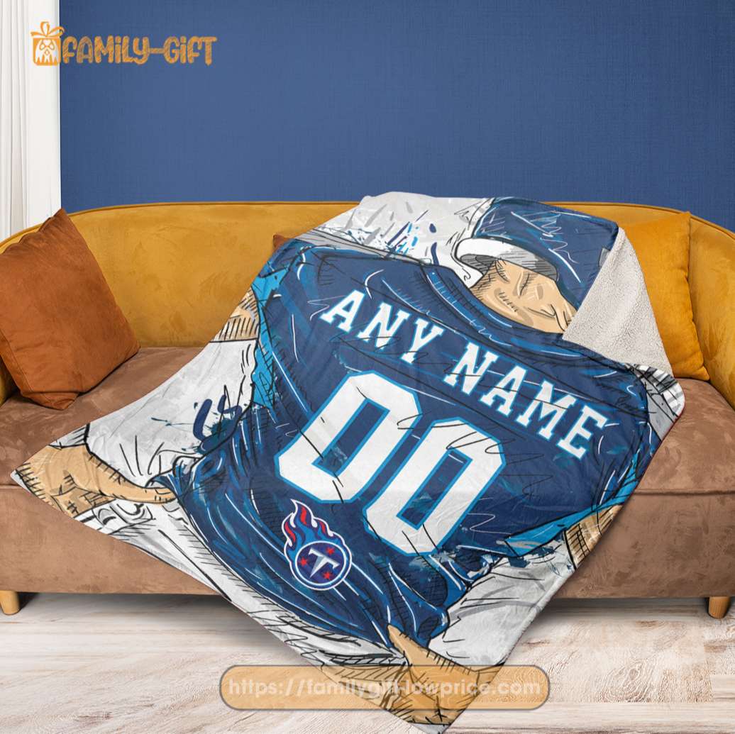 Cute Blanket Tennessee Titans Jersey NFL Blanket - Personalized Blankets  with Names - Custom NFL Jersey - Gifts From The Heart At Prices You'll Love