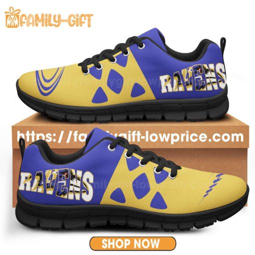 Baltimore Ravens Shoes NFL Shoe Gifts for Fan – Ravens Best Walking Sneakers for Men Women