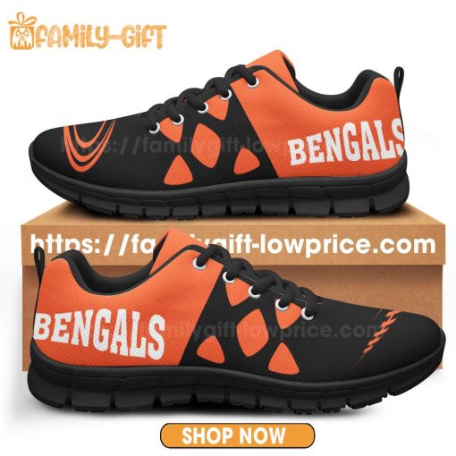 Cincinnati Bengals Shoes NFL Shoe Gifts for Fan – Bengals Best Walking Sneakers for Men Women