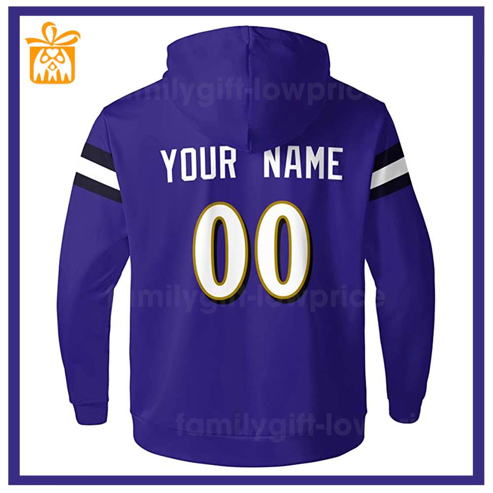 Custom NFL Hoodie Baltimore Ravens Hoodie Mens & Womens - Gifts for Football Fans