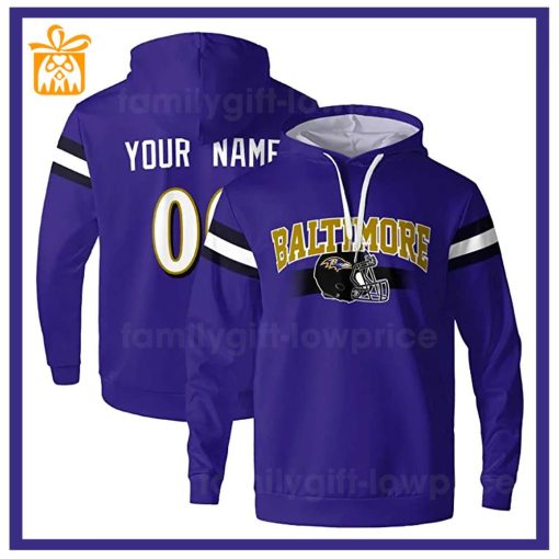 Custom NFL Hoodie Baltimore Ravens Hoodie Mens & Womens – Gifts for Football Fans