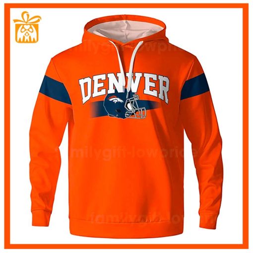 Custom NFL Hoodie Denver Broncos Hoodie Mens & Womens – Gifts for Football Fans