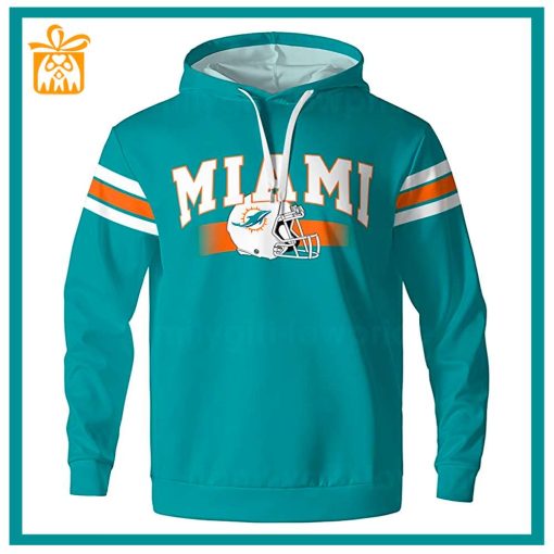 Custom NFL Hoodie Miami Dolphins Hoodie Mens & Womens – Gifts for Football Fans