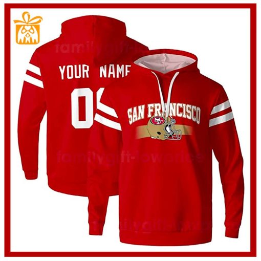 Custom NFL Hoodie San Francisco 49ers Hoodie Mens & Womens – Gifts for Football Fans