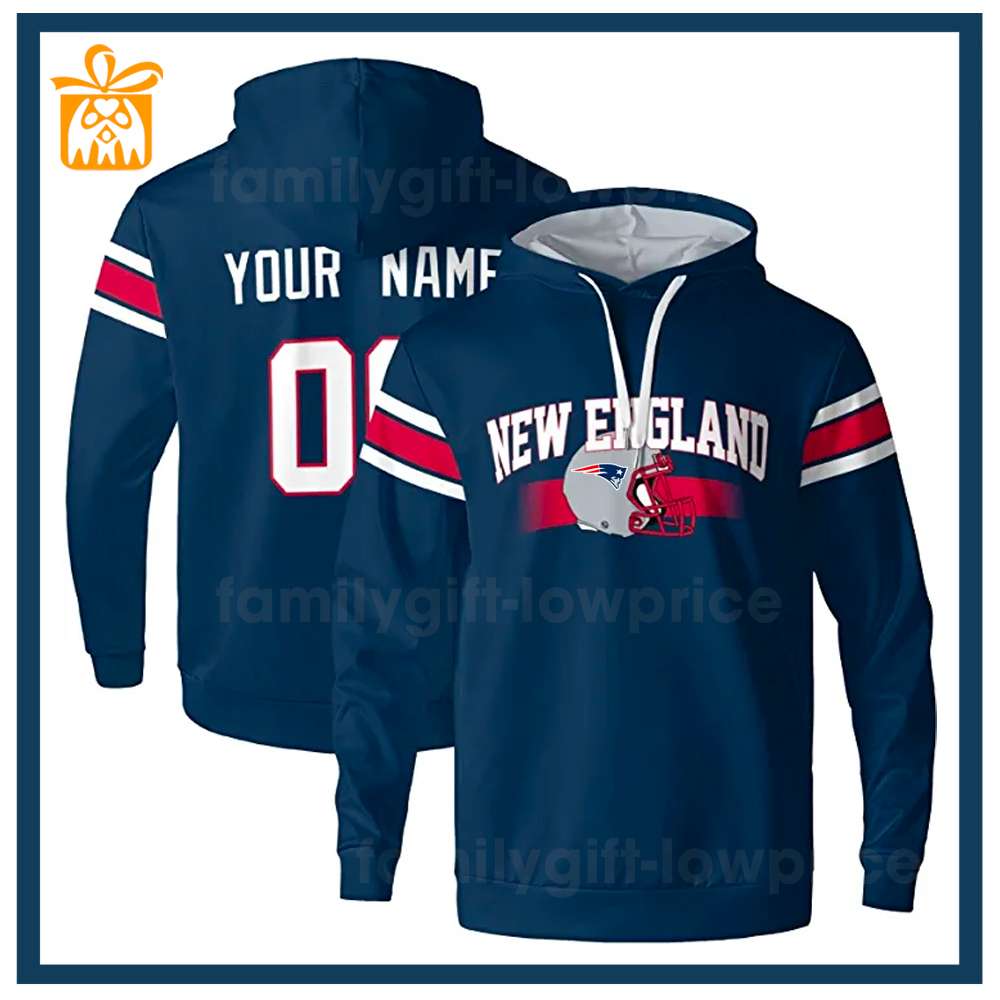 Custom NFL Hoodie New England Patriots Hoodie Mens & Womens - Gifts for Football Fans