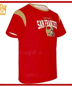 Custom Football NFL 49ers TShirt 49ers American Football Shirt with Custom Name and Number 1