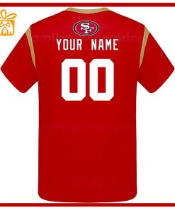 Custom Football NFL 49ers TShirt 49ers American Football Shirt with Custom Name and Number 2