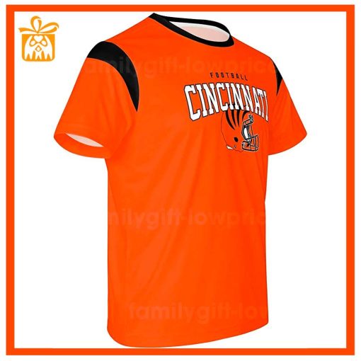 Custom Football NFL Bengals Shirt for Men Women – Cincinnati Bengals American Football Shirt with Custom Name and Number