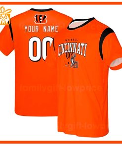 Custom Football NFL Bengals Shirt for Men Women – Cincinnati Bengals American Football Shirt with Custom Name and Number