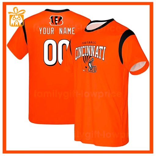 Custom Football NFL Bengals Shirt for Men Women – Cincinnati Bengals American Football Shirt with Custom Name and Number