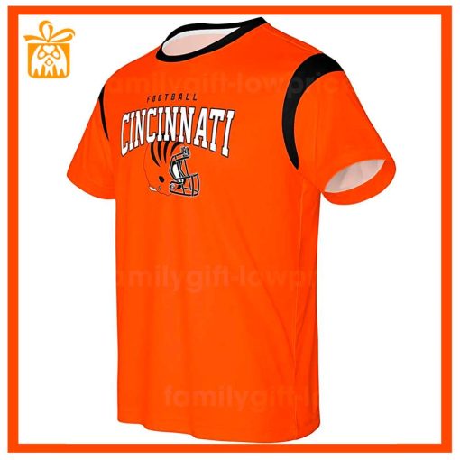 Custom Football NFL Bengals Shirt for Men Women – Cincinnati Bengals American Football Shirt with Custom Name and Number