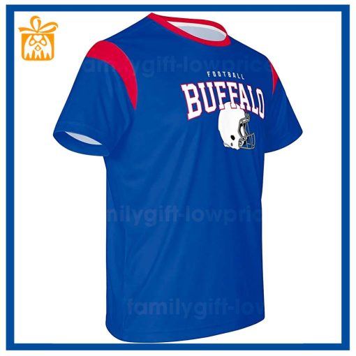 Custom Football NFL Bills Shirts for Men Women – Buffalo Bills American Football Shirt with Custom Name and Number