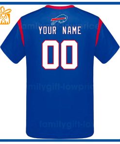 Custom Football NFL Bills Shirts Buffalo Bills American Football Shirt with Custom Name and Number 2