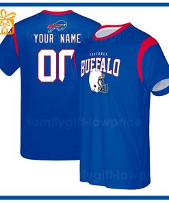 Custom Football NFL Bills Shirts for Men Women – Buffalo Bills American Football Shirt with Custom Name and Number