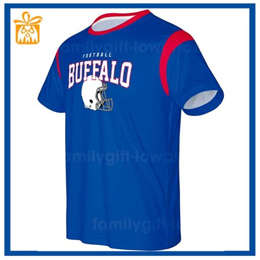 Custom Football NFL Bills Shirts for Men Women – Buffalo Bills American Football Shirt with Custom Name and Number