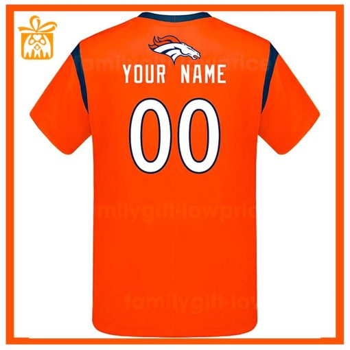 Custom Football NFL Broncos Shirt for Men Women – Denver Broncos American Football Shirt with Custom Name and Number