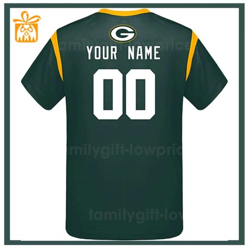 Custom Football NFL Green Bay Packers Shirt for Men Women – Packers American Football Shirt with Custom Name and Number