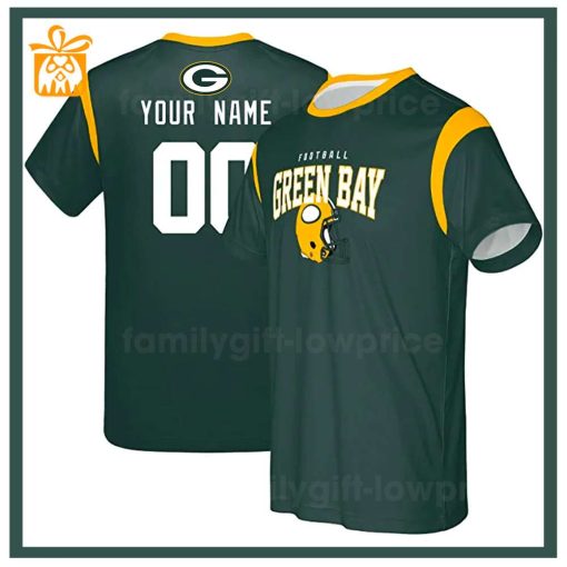 Custom Football NFL Green Bay Packers Shirt for Men Women – Packers American Football Shirt with Custom Name and Number