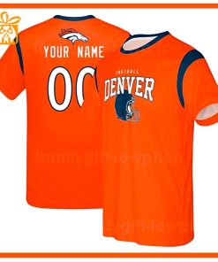 Custom Football NFL Broncos Shirt for Men Women – Denver Broncos American Football Shirt with Custom Name and Number