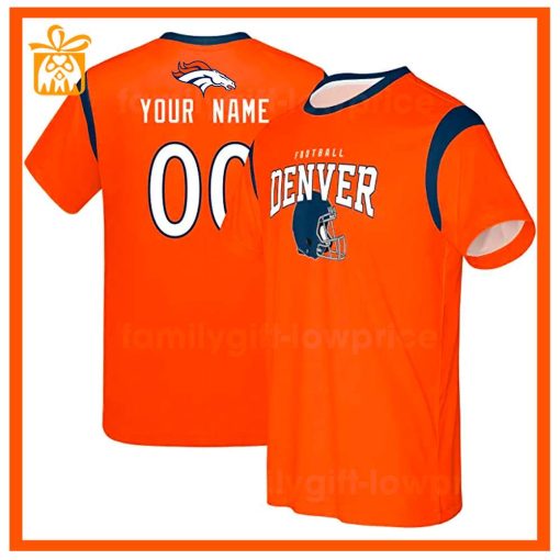 Custom Football NFL Broncos Shirt for Men Women – Denver Broncos American Football Shirt with Custom Name and Number