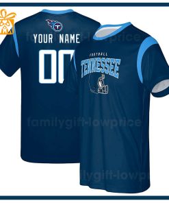 Custom Football NFL Titans Shirt for Men Women – Tennessee Titans American Football Shirt with Custom Name and Number