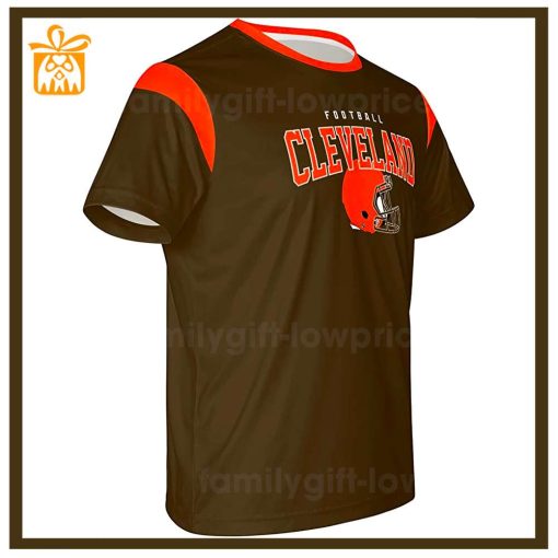 Custom Football NFL Cleveland Browns Shirt for Men Women – Browns American Football Shirt with Custom Name and Number