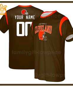 Custom Football NFL Cleveland Browns Shirt for Men Women – Browns American Football Shirt with Custom Name and Number