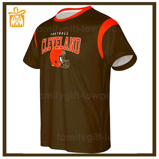 Custom Football NFL Cleveland Browns Shirt for Men Women – Browns American Football Shirt with Custom Name and Number