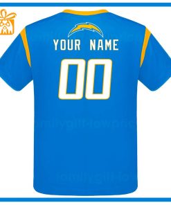 Custom Football NFL Chargers shirt LA Chargers American Football Shirt with Custom Name and Number 2