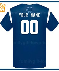 Custom Football NFL Colts Shirt Indianapolis Colts American Football Shirt with Custom Name and Number 2