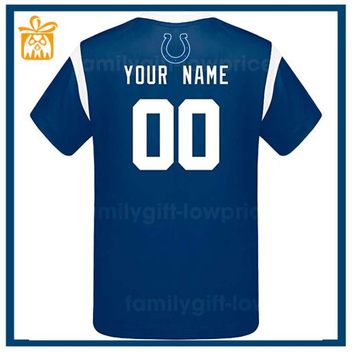 Custom Football NFL Colts Shirt for Men Women – Indianapolis Colts American Football Shirt with Custom Name and Number