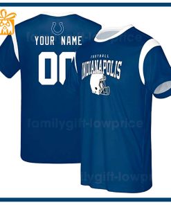 Custom Football NFL Colts Shirt for Men Women – Indianapolis Colts American Football Shirt with Custom Name and Number