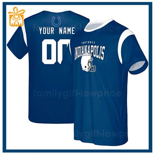 Custom Football NFL Colts Shirt for Men Women – Indianapolis Colts American Football Shirt with Custom Name and Number