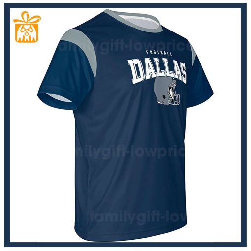 Custom Football NFL Cowboys TShirt for Men Women – Dallas Cowboys American Football Shirt with Custom Name and Number