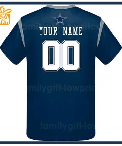 Custom Football NFL Cowboys TShirt Dallas Cowboys American Football Shirt with Custom Name and Number 2