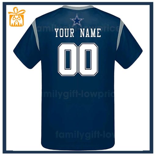 Custom Football NFL Cowboys TShirt for Men Women – Dallas Cowboys American Football Shirt with Custom Name and Number